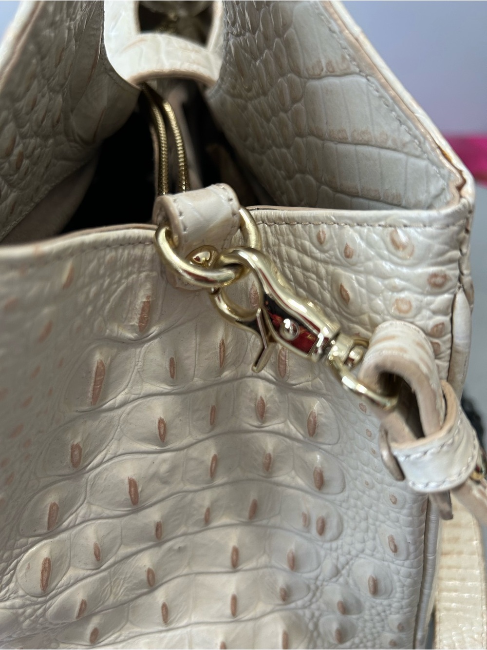 Brahmin Elisa Cava Melbourne Leather Satchel / Shoulder Bag - Picture 7 of 13